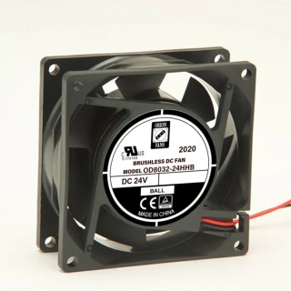 RS PRO Axial Fan, 24V DC, 94.3 m³/h Air Flow, 4.32 W Power Consumption, 150 mA Max Current, IP55, 80.5 mm Frame Size IP55
