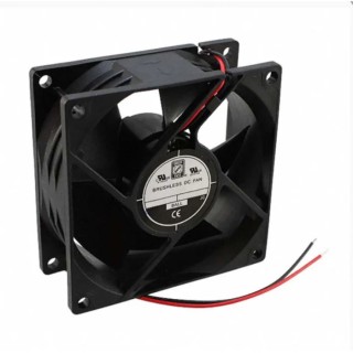 RS PRO Axial Fan 24V DC 76.5 m³/h 2.4 W 100 mA Max IP55 80.5 mm x 80.5 mm x 32 mm IP55