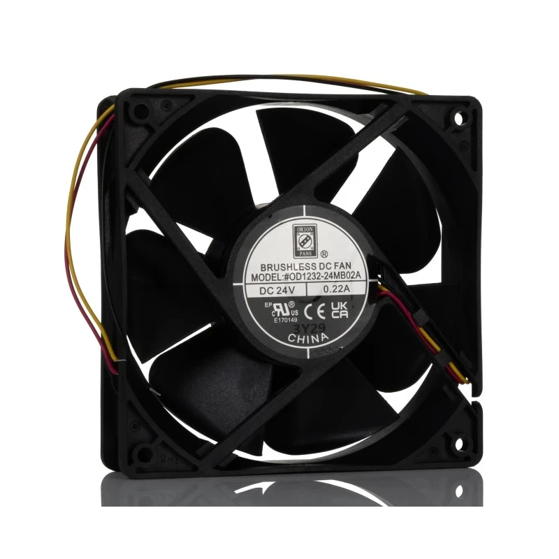 RS PRO Axial Fan 24V DC 181.8 m³/h 5.28 W 220 mA Max IP55 120mm x 120mm x 32mm IP55