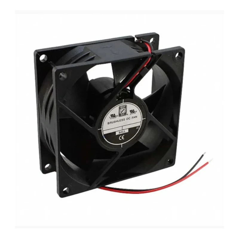 RS PRO DC Axial Fan 24V dc 1.68 W 70 mA Max Air Flow 68 m³/h IP55 80.5 mm x 80.5 mm x 32 mm IP55