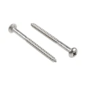 RS PRO Pozidriv Round Head Stainless Steel Wood Screw Metric Thread 65 mm Length 144-3522