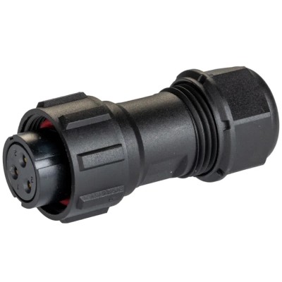 RS PRO Circular Connector, 3 Contacts, Cable Mount, Plug, Female, IP68, 500V, 10A, Threaded, Polyamide 66 & 144-4180