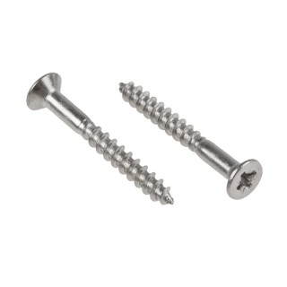 RS PRO Pozidriv Countersunk Stainless Steel Wood Screw Metric Thread 25 mm Length 144-3526