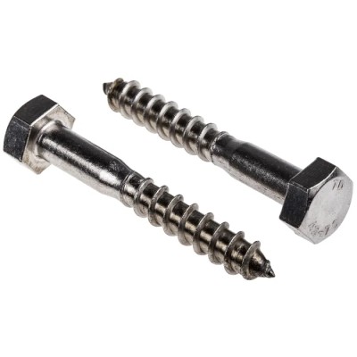 RS PRO Stainless Steel Hex Coach Screw M10 x 70 mm 144-3559