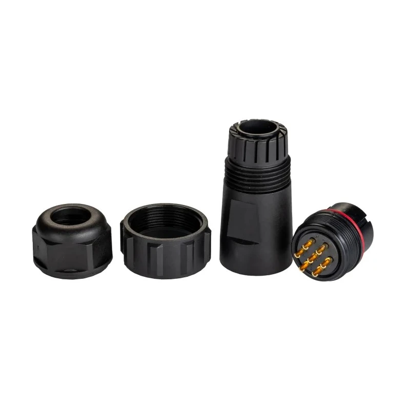 RS PRO Circular Connector 7 Contacts Cable Plug Female IP68 500V 15A Threaded 144-4211
