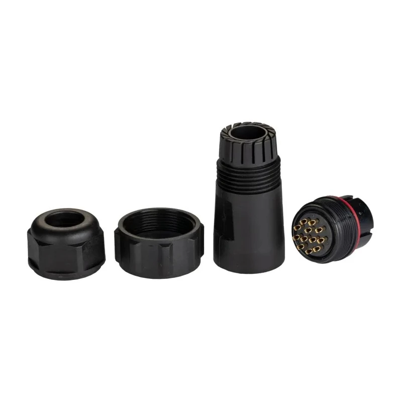 RS PRO Industrial Circular Connector 12 Contacts Cable Plug Male Threaded 400V IP68 144-4216