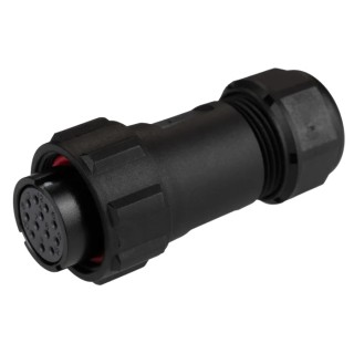 RS PRO Industrial Circular Connector Cable Plug 12 Contacts Female Threaded IP68 400V 5A 144-4213