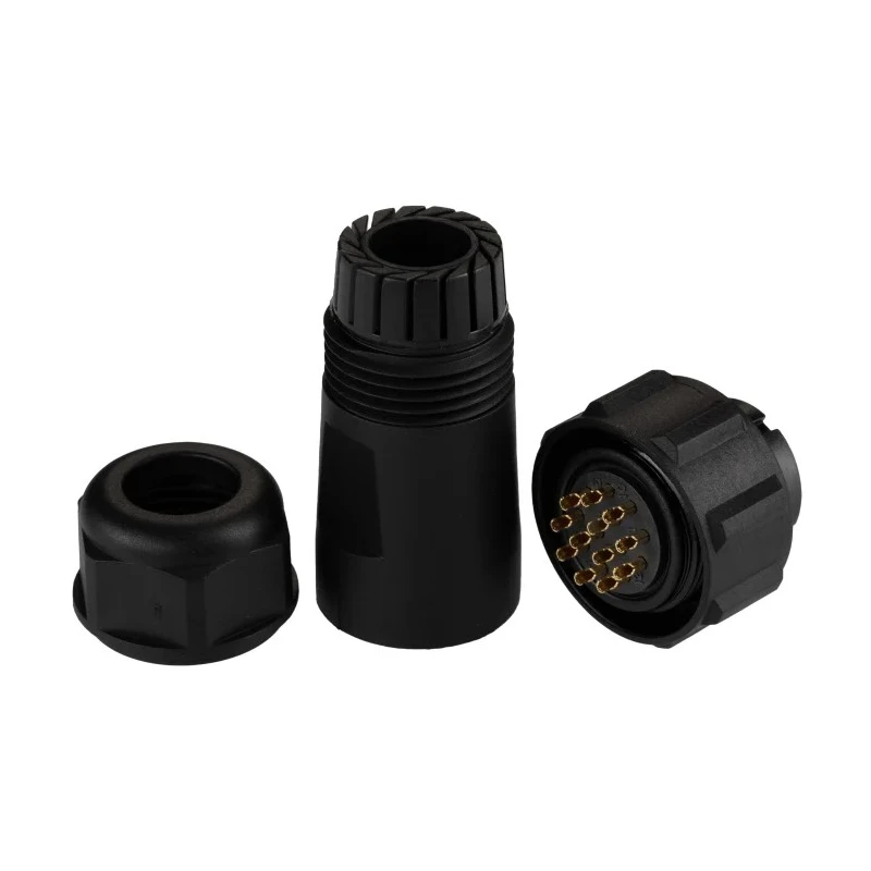 RS PRO Industrial Circular Connector Cable Plug 12 Contacts Female Threaded IP68 400V 5A 144-4213