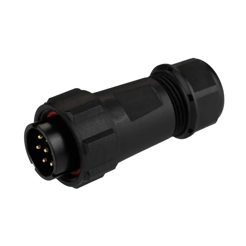 RS PRO Industrial Circular Connector Cable Plug Male 7 Contacts 15A 500V IP68 Threaded Shell 21 mm 144-4214