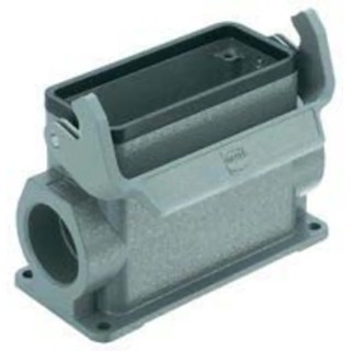 HARTING 1930 Range Heavy Duty Power Connector Housing 1 Lever Cable Mount Die Cast Aluminium IP65 19302240292