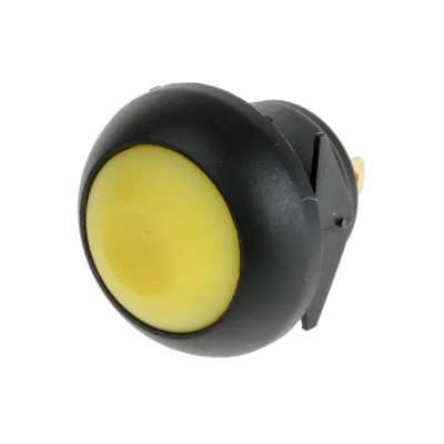 RS PRO Push Button Switch, Momentary, Panel Mount, Flat Actuator, Yellow LED, IP67, 13.6 mm Cutout, SPST, 50 V dc 144-4357
