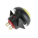 RS PRO Push Button Switch, Momentary, Panel Mount, Flat Actuator, Yellow LED, IP67, 13.6 mm Cutout, SPST, 50 V dc 144-4357