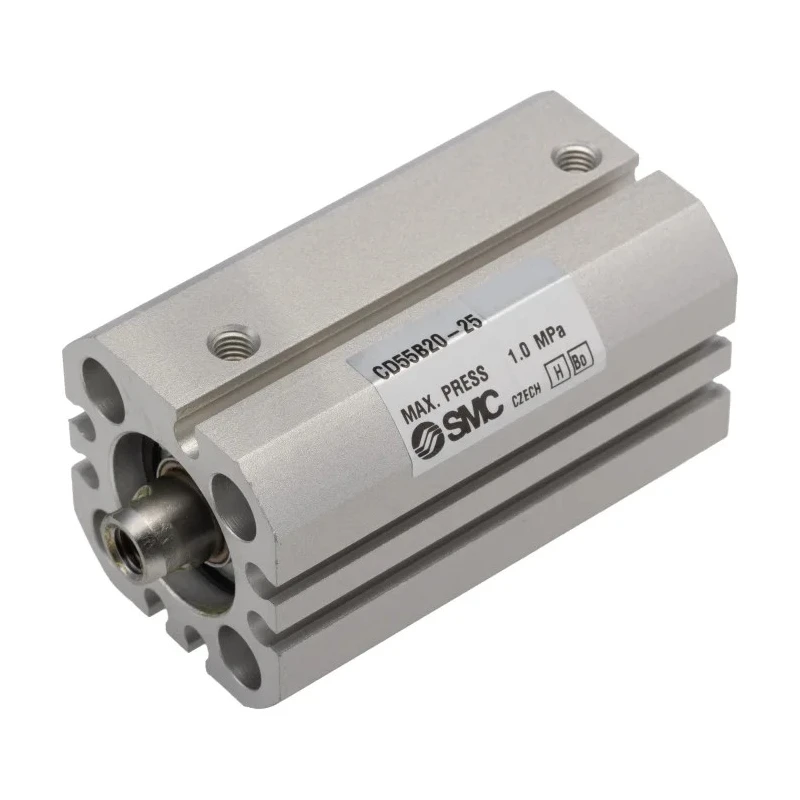 SMC Pneumatic Compact Cylinder 20mm Bore, 25mm Stroke, Aluminium Alloy Body, Double Acting, Through Hole Mount CD55B20-25