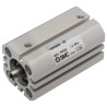 SMC Pneumatic Compact Cylinder 20mm Bore, 25mm Stroke, Aluminium Alloy Body, Double Acting, Through Hole Mount CD55B20-25