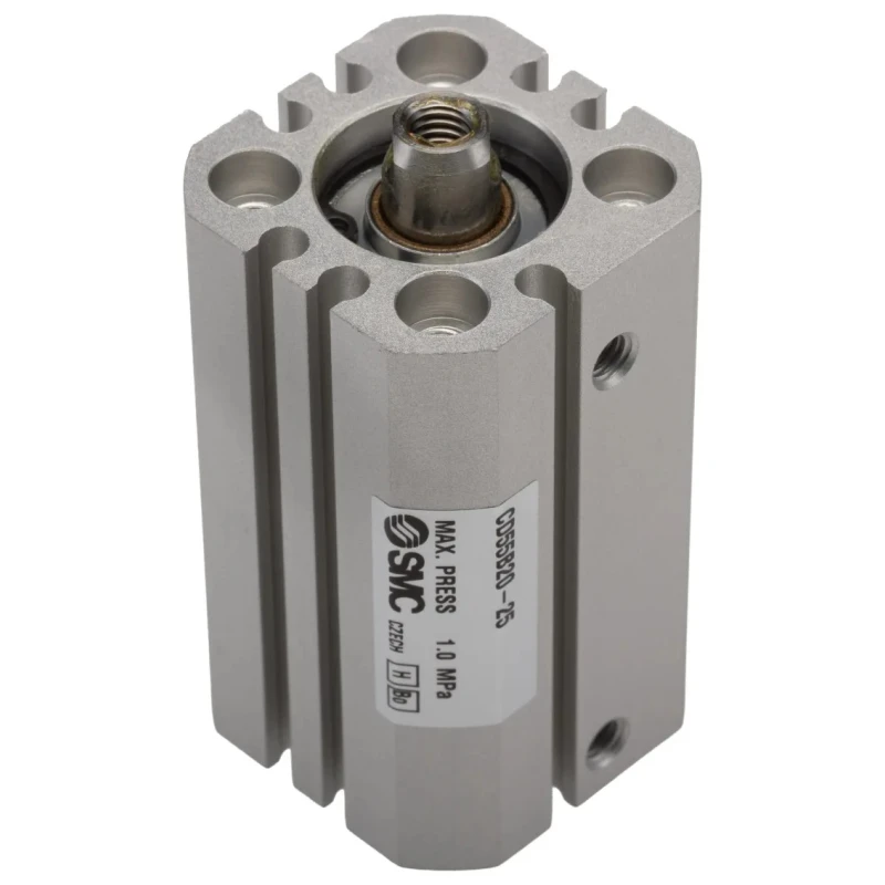 SMC Pneumatic Compact Cylinder 20mm Bore, 25mm Stroke, Aluminium Alloy Body, Double Acting, Through Hole Mount CD55B20-25