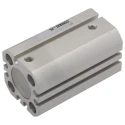 SMC Pneumatic Compact Cylinder 20mm Bore, 25mm Stroke, Aluminium Alloy Body, Double Acting, Through Hole Mount CD55B20-25