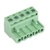 RS PRO Pluggable Terminal Block, 5-Contact, 5.08 mm Pitch, 1 Row, 15A Current, 450V Voltage, Nylon Housing Material 144-4059
