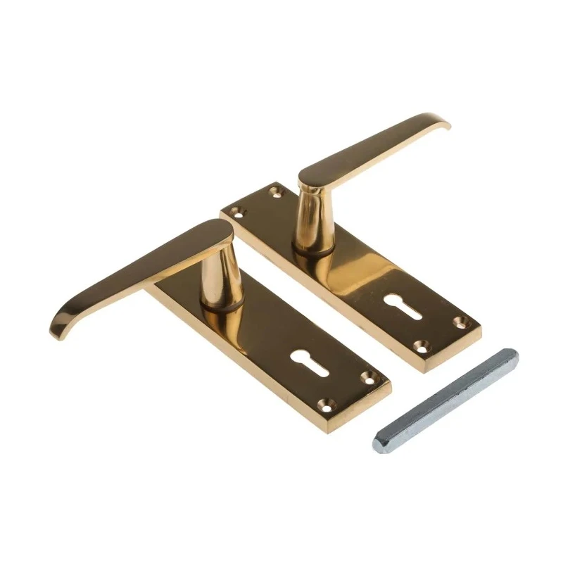 RS PRO Brass Lever Handle 148mm Height, 38mm Width, Fixing Centres 57mm 165-425