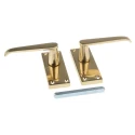 RS PRO Brass Lever Handle 148 mm Height, 38 mm Width, 57 mm Fixing Centres 165-548