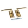 RS PRO Brass Lever Handle 148 mm Height, 38 mm Width, 57 mm Fixing Centres 165-548