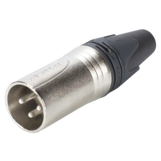 Neutrik Cable XLR Connector, Straight, 50V, 3 Way, Male, Silver Plating NC3MXX