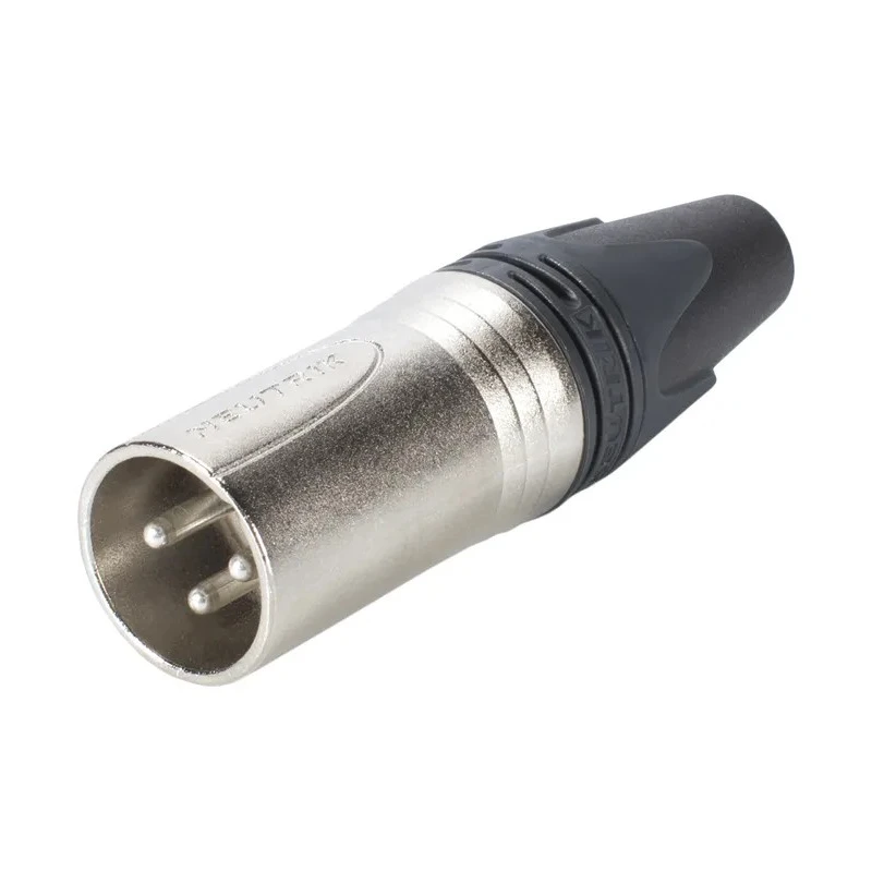 Neutrik Cable XLR Connector, Straight, 50V, 3 Way, Male, Silver Plating NC3MXX