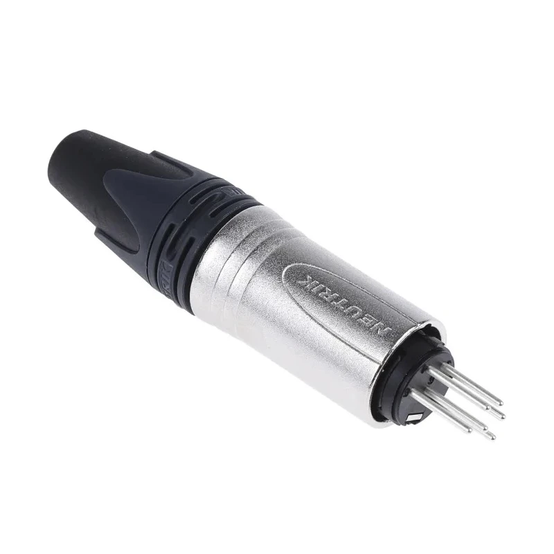Neutrik Cable XLR Connector, Straight, 50V Male, 6 Way, Silver over Nickel Plating NC6MXX