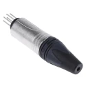 Neutrik Cable XLR Connector, Straight, 50V Male, 6 Way, Silver over Nickel Plating NC6MXX