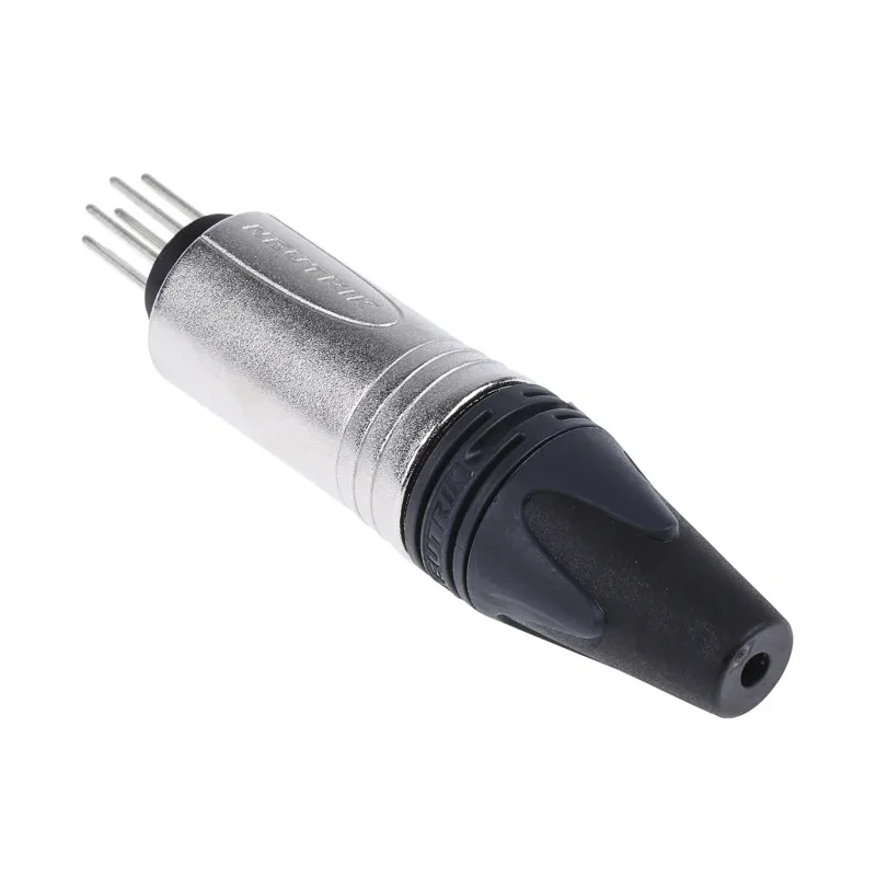 Neutrik Cable XLR Connector, Straight, 50V Male, 6 Way, Silver over Nickel Plating NC6MXX