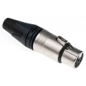 RS PRO Cable XLR Connector, Straight Female, 50V, 7 Contacts, Silver over Nickel Plating NC7FXX