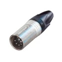Neutrik XLR Connector Cable, Straight, 5 Contacts, Male, Silver over Nickel Plating, 50V NC5MXX
