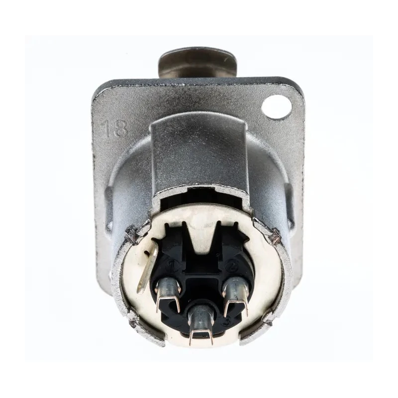 RS PRO Panel XLR Connector, Straight 3-Way Female, 50V, Silver over Nickel Plating NC3FD-LX