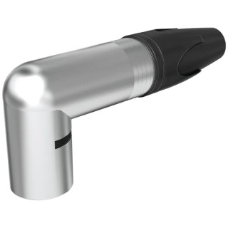 Neutrik Right Angle Cable XLR Connector, Male, 3 Contacts, Silver over Nickel Plating, 50V AC, Nylon Housing NC3MRX