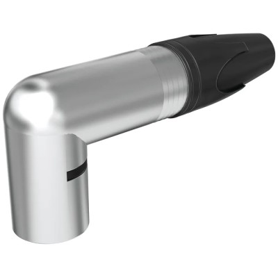 Neutrik Right Angle Cable XLR Connector, Male, 3 Contacts, Silver over Nickel Plating, 50V AC, Nylon Housing NC3MRX