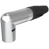 Neutrik Right Angle Cable XLR Connector, Male, 3 Contacts, Silver over Nickel Plating, 50V AC, Nylon Housing NC3MRX