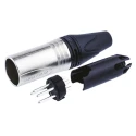 Neutrik Cable XLR Connector 50V Male 4 Contacts Silver over Nickel Plating NC4MXX