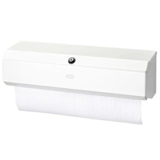 Tork Metal White Wall Mount Paper Towel Dispenser 560 mm x 160 mm x 155 mm 129183