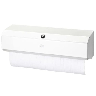 Tork Metal White Wall Mount Paper Towel Dispenser 560 mm x 160 mm x 155 mm 129183