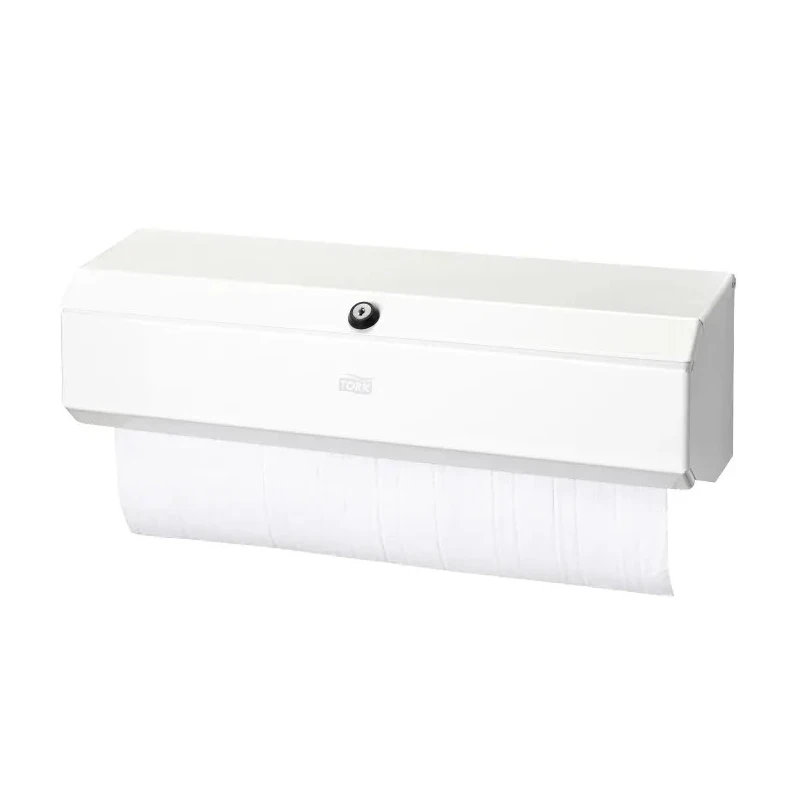Tork Metal White Wall Mount Paper Towel Dispenser 560 mm x 160 mm x 155 mm 129183