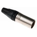 Neutrik Cable XLR Connector, Straight, 7 Contacts, 50V, Male, Silver over Nickel Plating NC7MXX