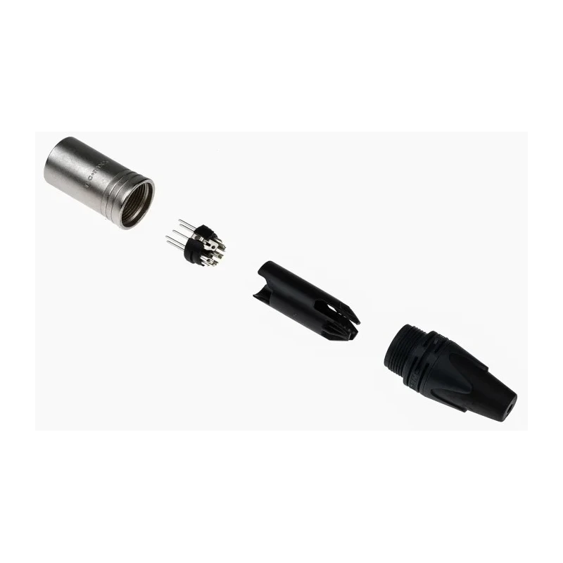 Neutrik Cable XLR Connector, Straight, 7 Contacts, 50V, Male, Silver over Nickel Plating NC7MXX