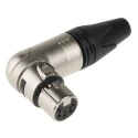 Neutrik Cable XLR Connector Right Angle Female 5 Contacts 50V AC 7.5A Silver over Nickel NC5FRX