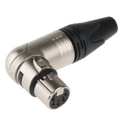 Neutrik Cable XLR Connector Right Angle Female 5 Contacts 50V AC 7.5A Silver over Nickel NC5FRX