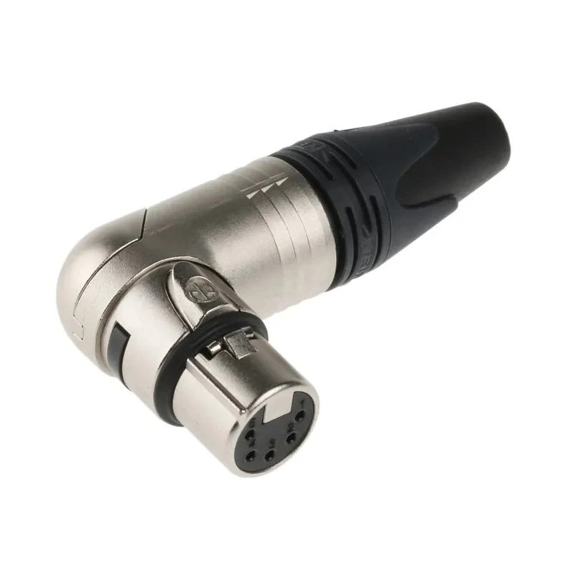 Neutrik Cable XLR Connector Right Angle Female 5 Contacts 50V AC 7.5A Silver over Nickel NC5FRX