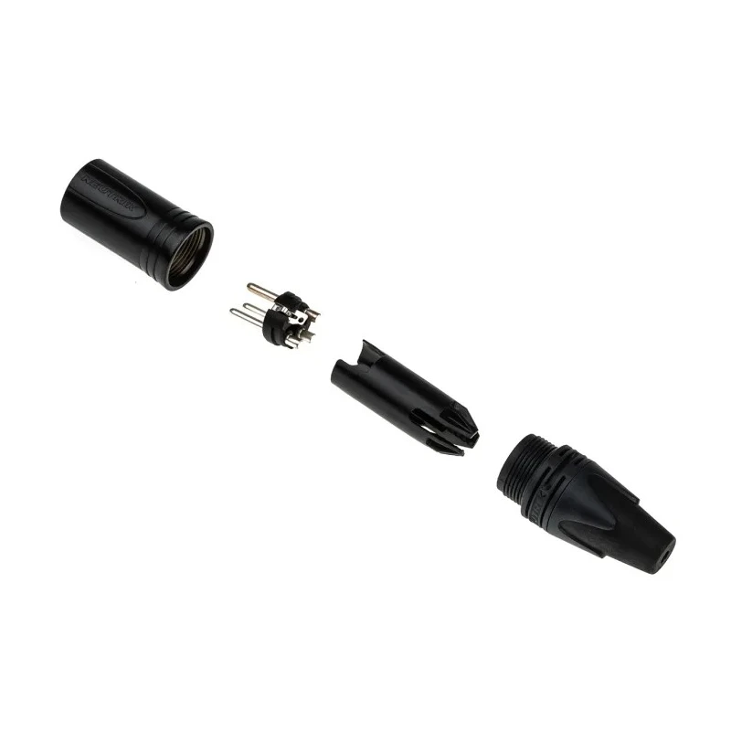 RS PRO Cable XLR Connector, Straight, 50V Male, 3 Way, Silver Plating NC3MXX-BAG
