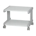 RS PRO 2 Shelf Printer Stand Metal Frame White Grey 30kg Max Load 380mm Height 510mm Width 440mm Depth 144-5957