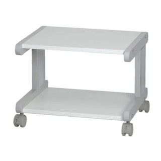 RS PRO 2 Shelf Printer Stand Metal Frame White Grey 30kg Max Load 380mm Height 510mm Width 440mm Depth 144-5957