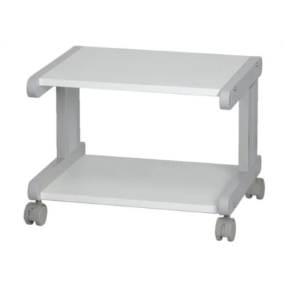RS PRO 2 Shelf Printer Stand Metal Frame White Grey 30kg Max Load 380mm Height 510mm Width 440mm Depth 144-5957