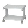 RS PRO 2 Shelf Printer Stand Metal Frame White Grey 30kg Max Load 380mm Height 510mm Width 440mm Depth 144-5957