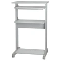 RS PRO Standing Computer Desk with Wheeled Mobility and Slide-Out Keyboard Shelf 1100mm x 680mm x 540mm 144-5960